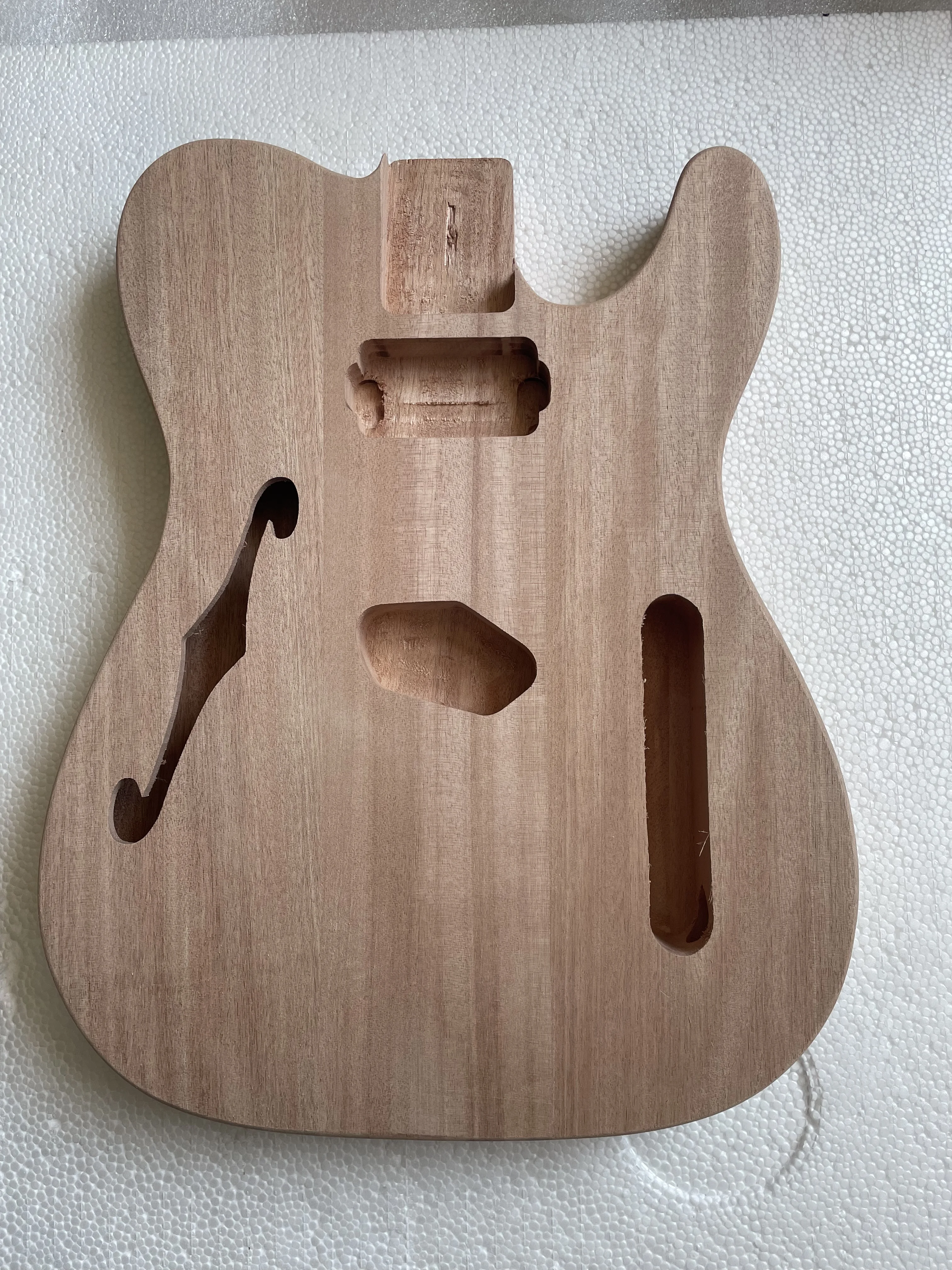 High Quality HH HS SS T L Electric Guitar Body, Unfinished Mahogany Wood, F Hole, DIY Replacement, Barrel Part, 5.6cm Pocket