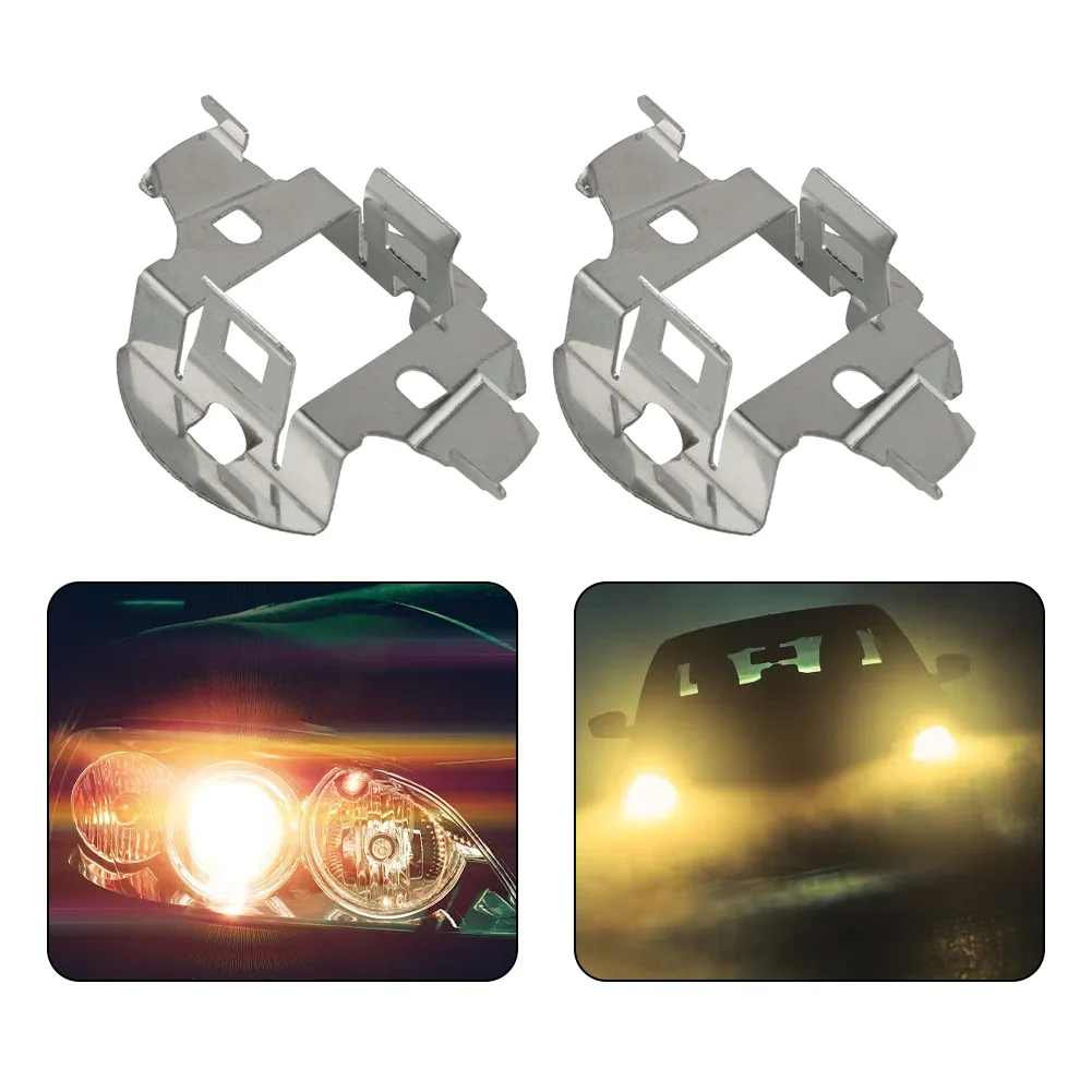 

2pcs Car H7 HID Headlight Bulb Holders Adapter Base Headlamp Socket Retainer For BMW E60 5 Series For Mercedes Models