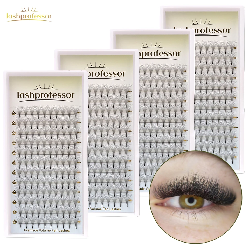 

Lashprofessor Premade Volume Fans 5D 6D 8D 10D 12D Pointy Base Roots Fan Eyelash Narrow Thin Slim Stem Russian Eyelash Extension