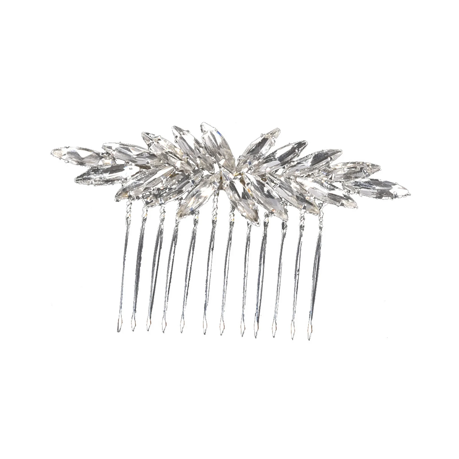 Bridal Hair Jewelry Hair Comb Shiny Rhinestones Stable Smooth Headwear for Festival Wedding Party Head Decor