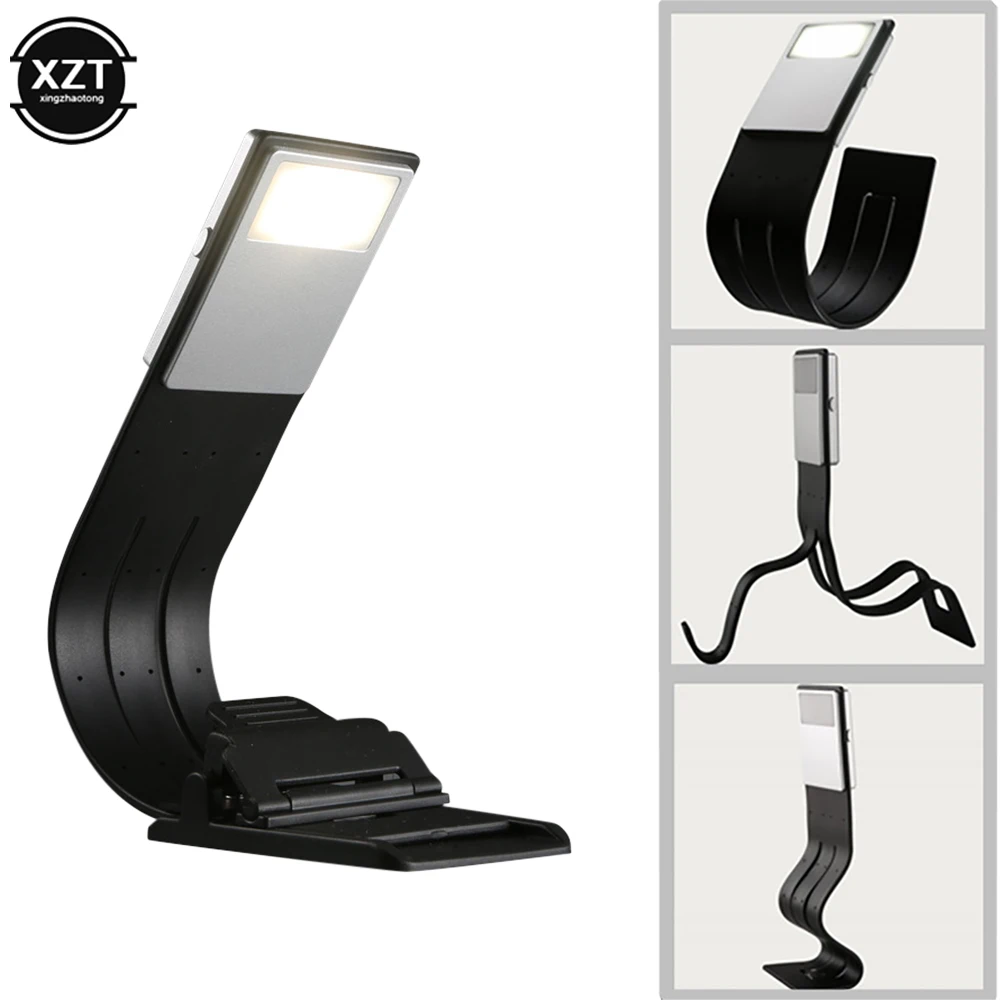 Portable Folding Bookmark Lamp Unibody USB Charging Design Stepless Dimming Lamp With Detachable Flexible Magnetic Clip