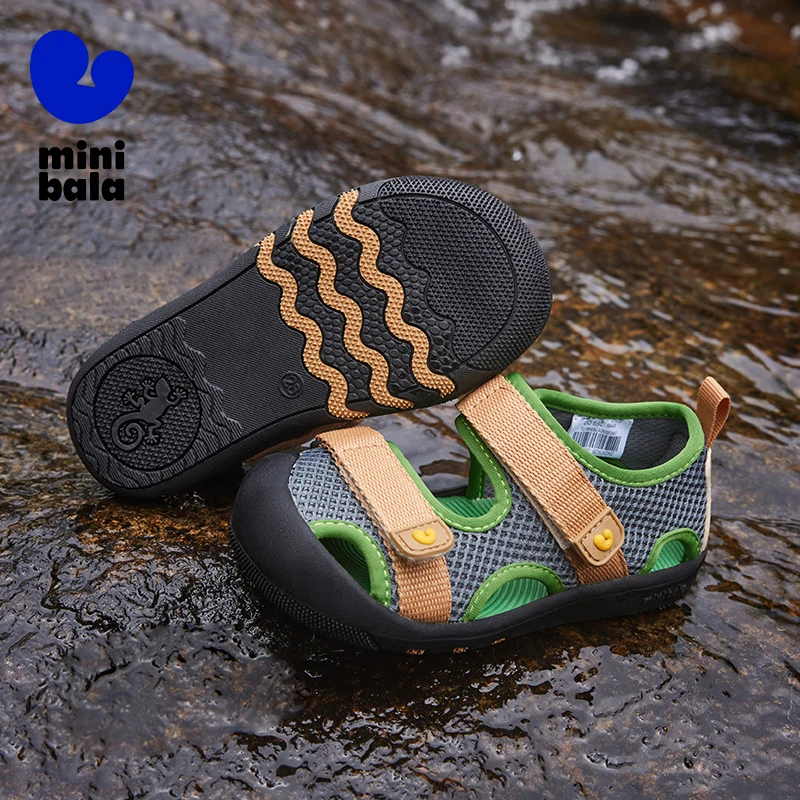 Mini Bala Sports Sandals Unisex Kids River Trekking Shoes Summer Children\'s Quick-dry Mesh 2025 New Version Fashionable