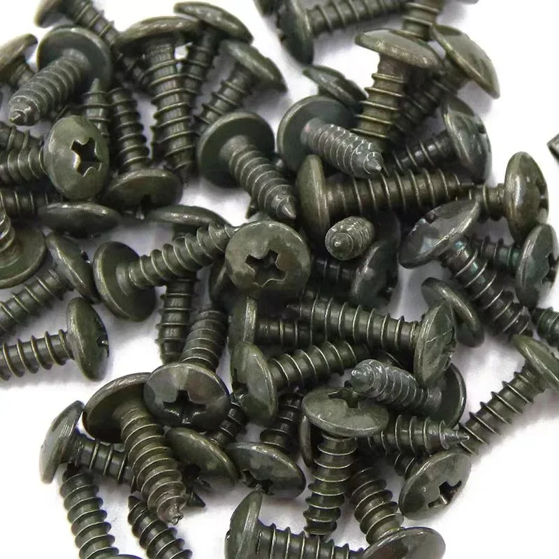 20-100pcs Universal motorcycle and car buckle iron plate screws, metal U-shaped screw fixtures for rust and mud protection