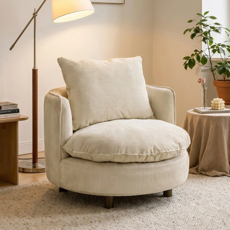 Single lounge chair Rotatable living room lounge chair Balcony with backrest