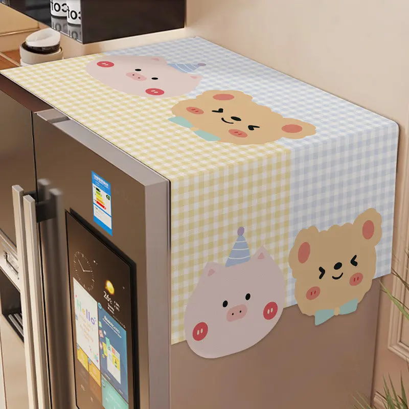 VIKAMA Cartoon Refrigerator Custom Fit Dust Cover 2026 New, Universal for Home Kitchen