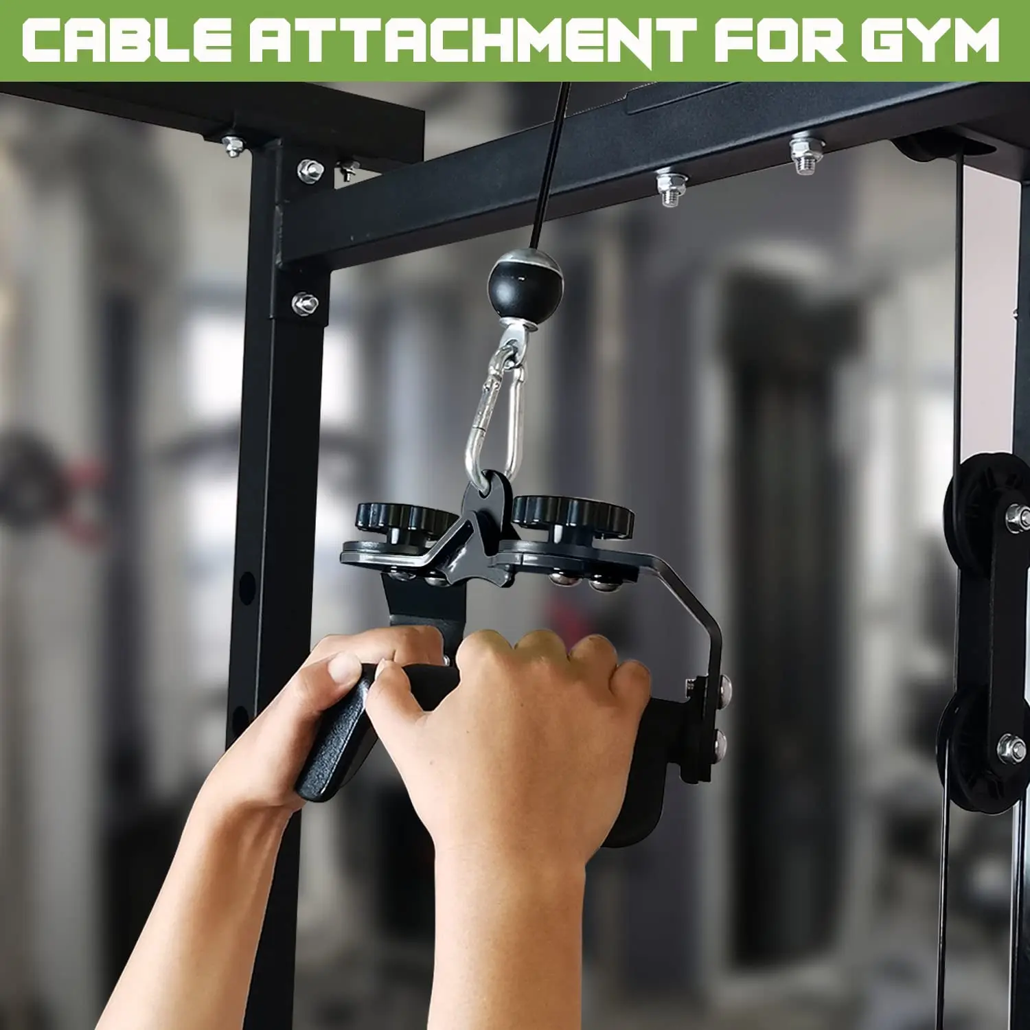 Adjustable Fitness Lat Pull Down Bar Gym Pulley Cable Machine Attachments Home Biceps Triceps Back Blaster Rowing Workout Handle