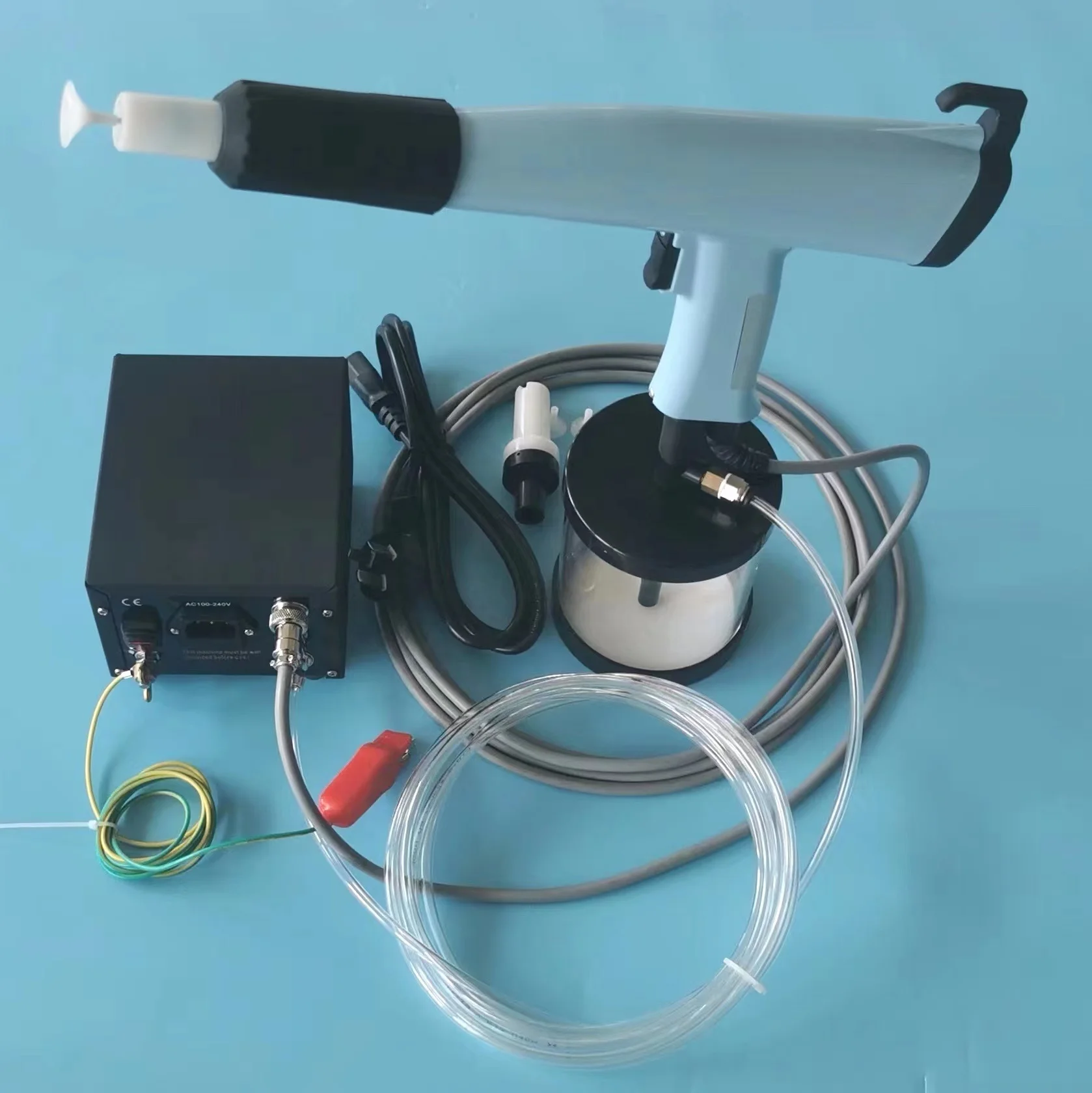 WANXIN WX-258 90kV Steel Car Wheel Rims Manual Electrostatic Powder Coating G un System Pump Multiple Coats 110/220V AC 1 Year