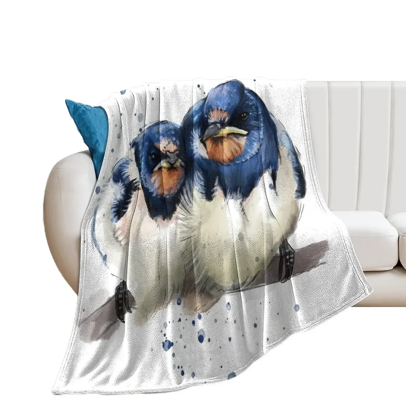 

Barn swallows Throw Blanket Summer Decorative Beds halloween Blankets