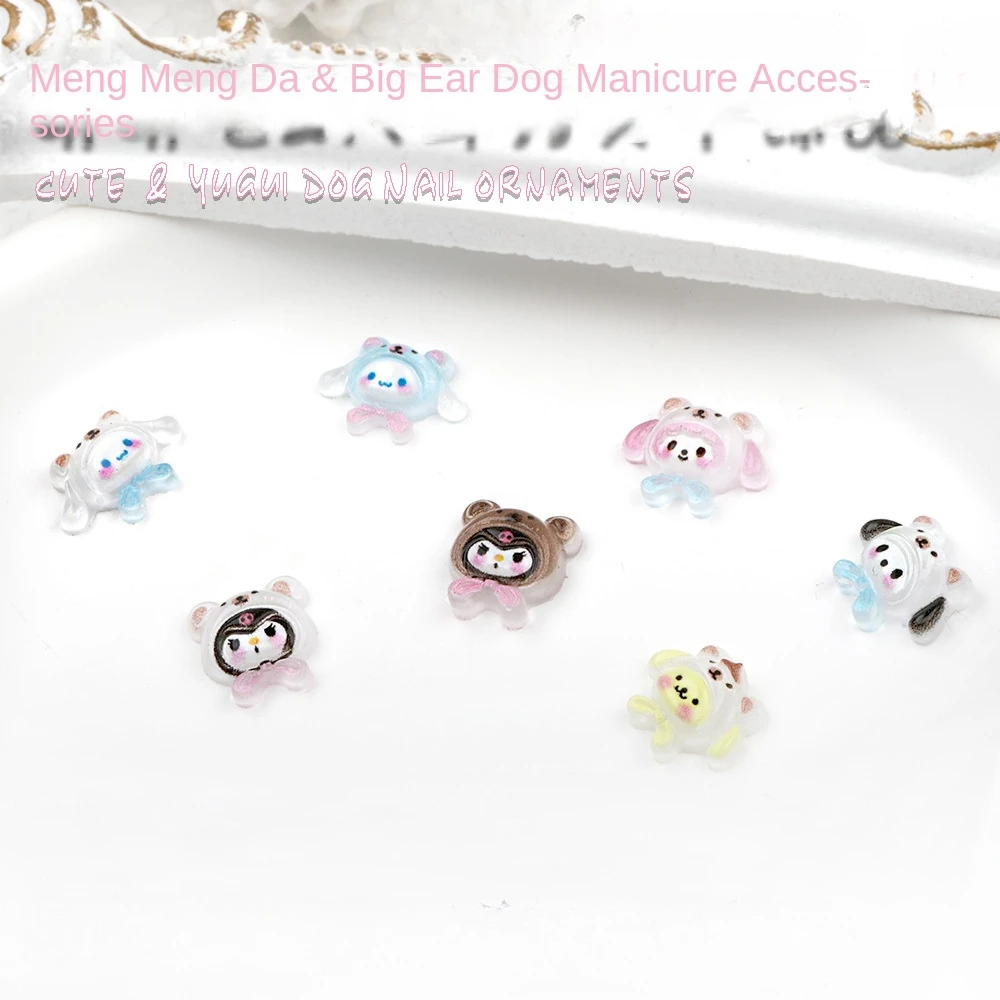 100Pcs Kuromi & My Melody Nail Charms Set - Cute 3D Resin Nail Art Decorations for Kawaii Manicures - Image 3