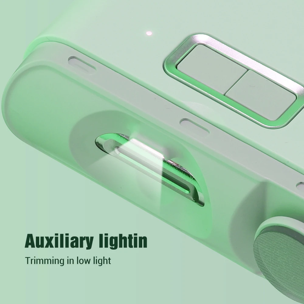 3 In1 Electric Nail Clipper Cutter Polishing Automatic Nail Clipper Multifunctional Portable Nail Grinder With LED Manicure Tool