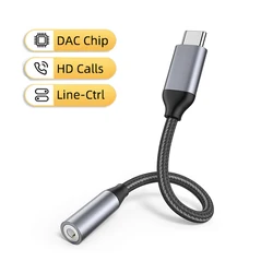 Type C To 3.5MM Jack Adapter USB C Headset Connector For Apple Iphone 16 Pro Max Ipad air Samsung S24 Ultra/Plus A54 A34 M54 5g