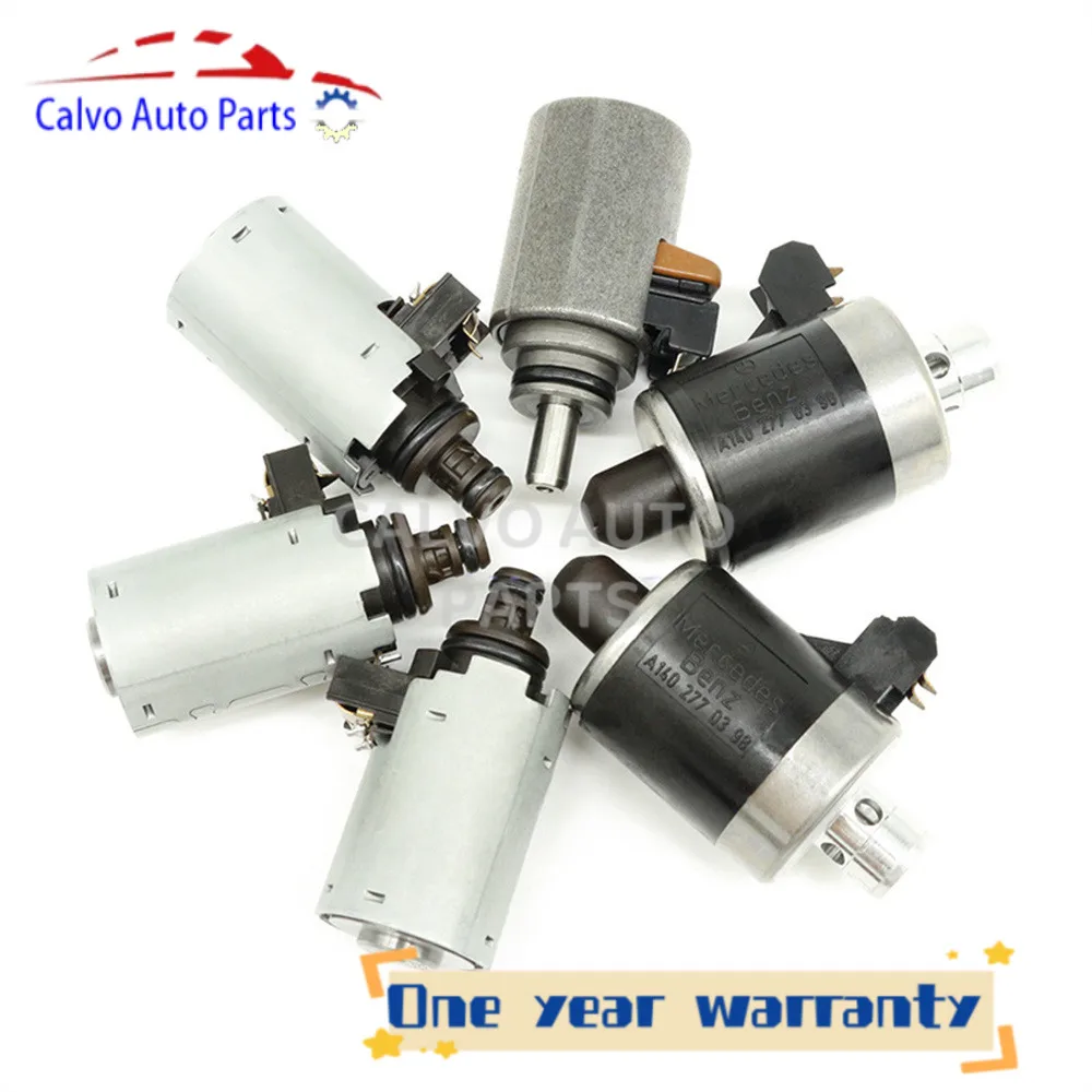 6PC 722.6 Solenoids 5-Speed 722.6 Automatic Transmission 1402770035 1402770098 Fit Mercedes Benz Tested Solenoid Valve