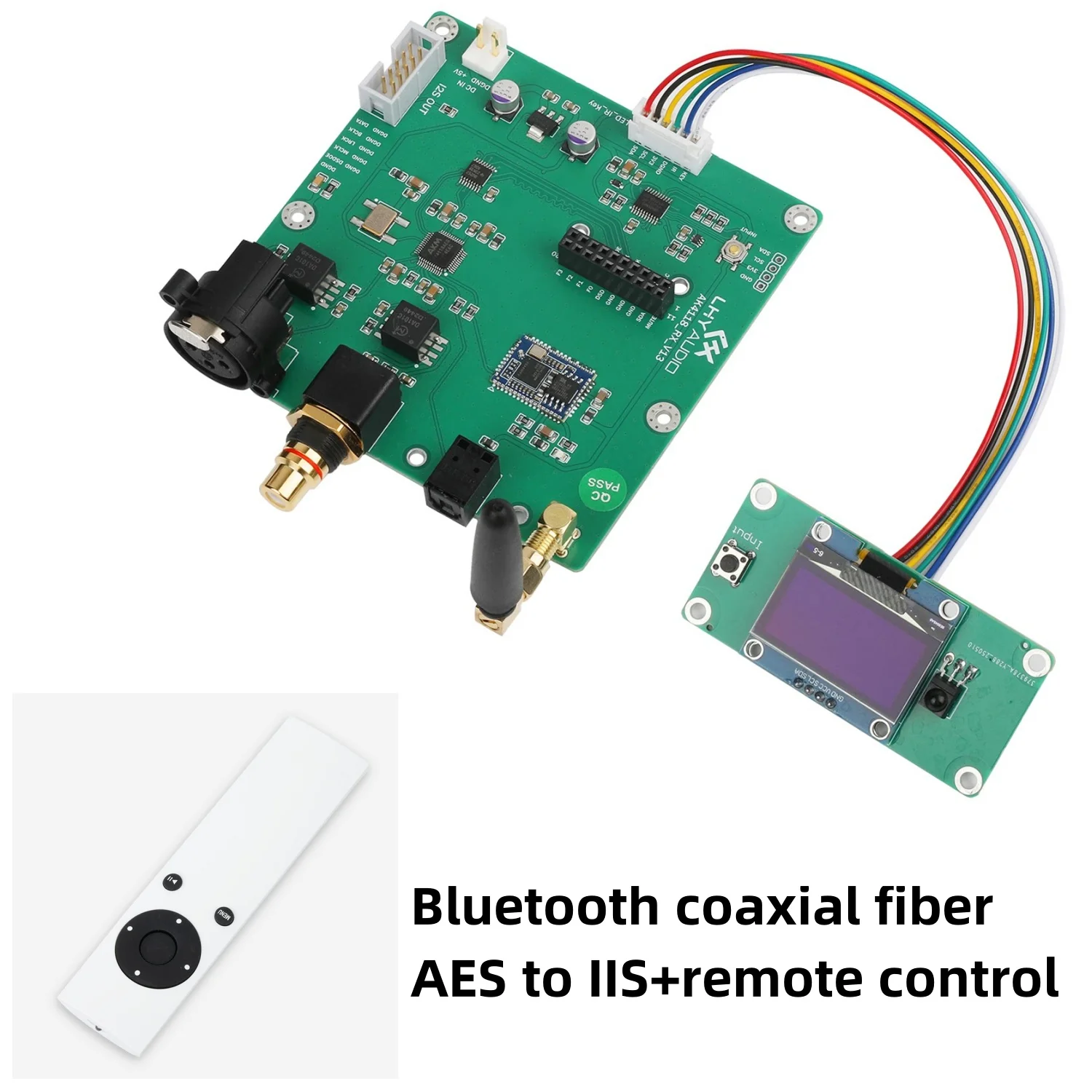 NCZOBOE USB Coaxial Bluetooth AES Fiber to IIS Support XMOS AK4118 Receiver Board DAC