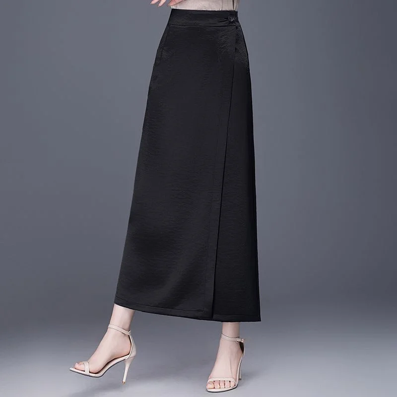 

Fashion Printed Bag Buttocks Skirt Women's Half Body Skirt Summer New Chinese One-piece Straight Tube Slit One-step Skirt