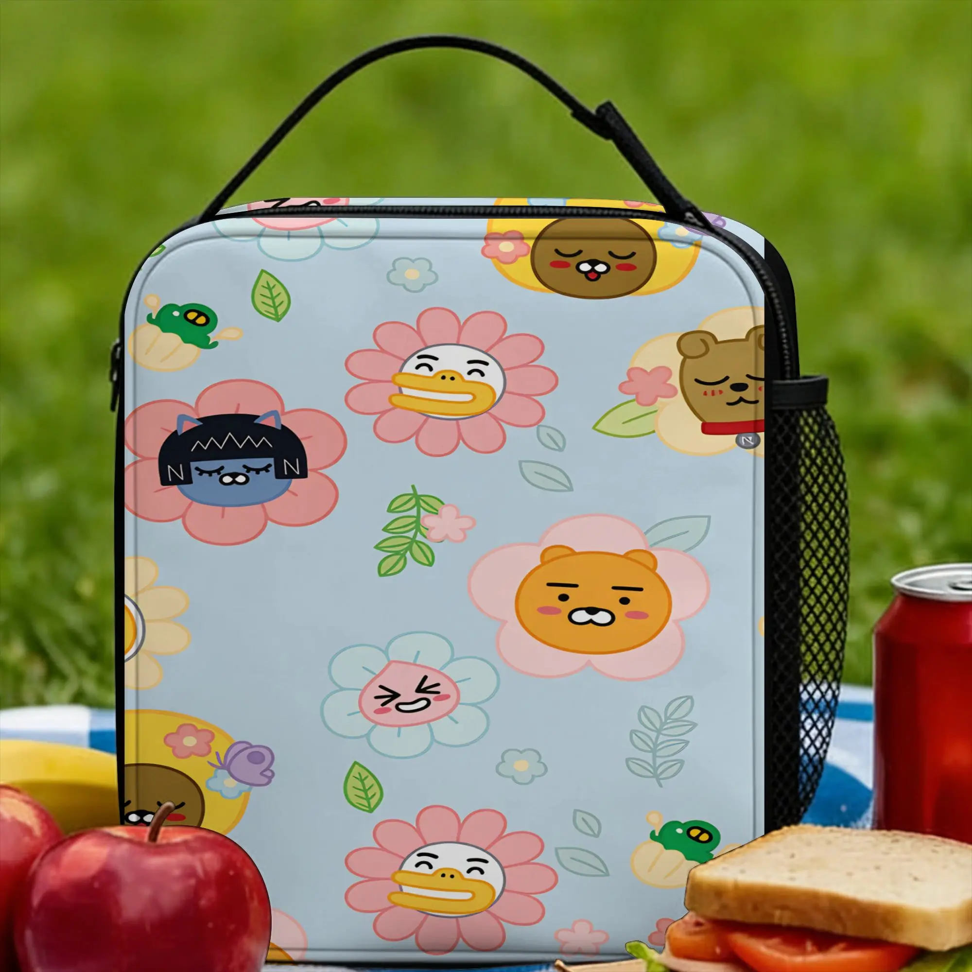 Kakaos F-Friends Lunch Bag  Casual Lunch Box For Unisex Office Convenient Cooler Bag Oxford Custom Thermal Tote Handbags
