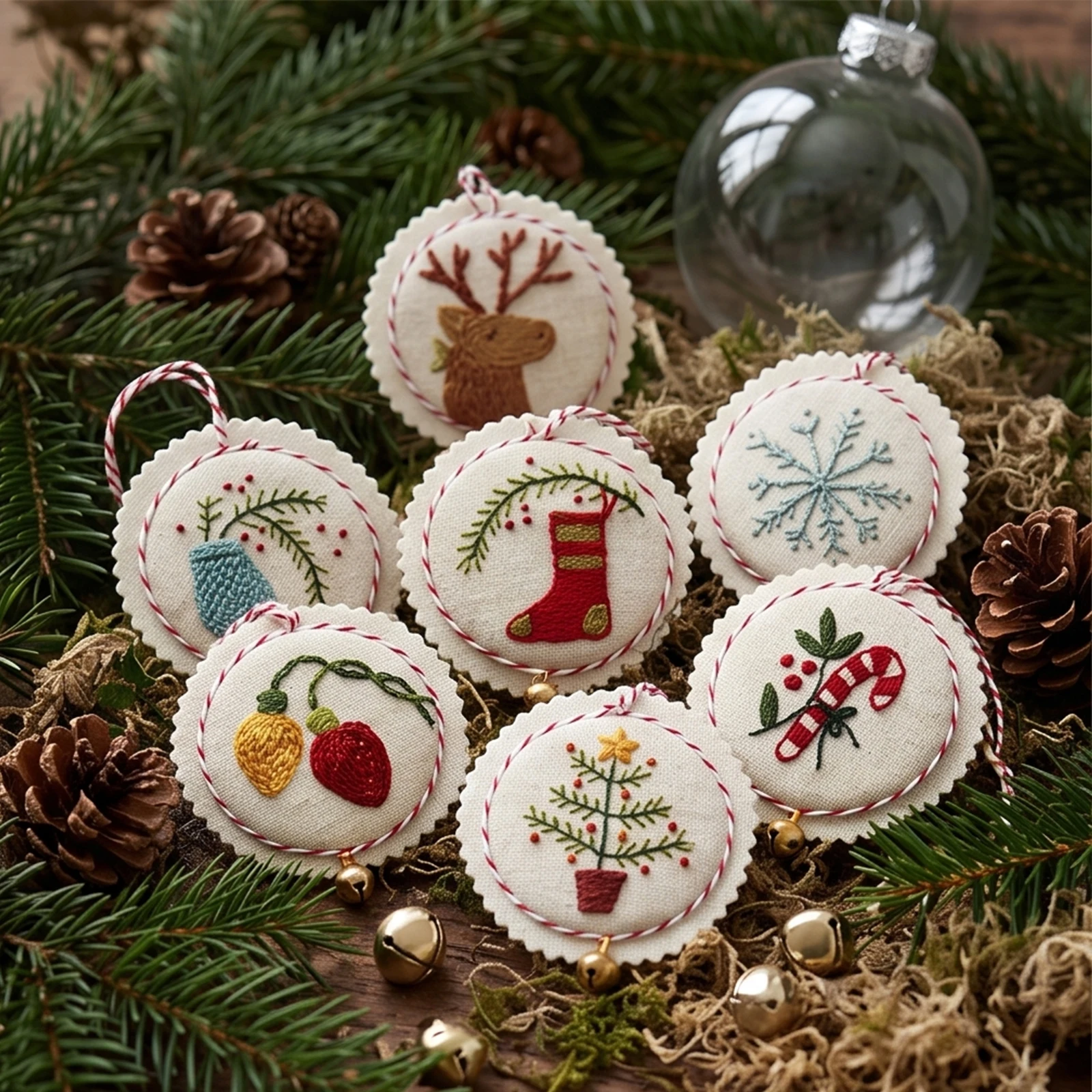 Decorative Xmas Pendants with  - Embroidery Xmas Ornaments review and price