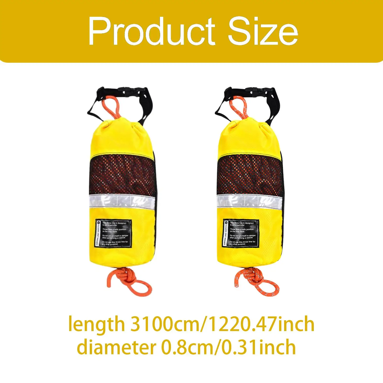 Strong Pulling Water Rescue Rope Floatable Throwable Line Essential Safety Accessory for Kayaking Boat Rafting