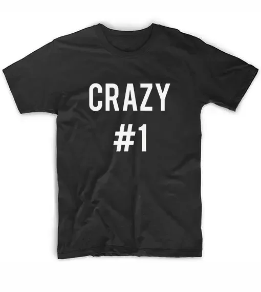 2024 Summer Women Clothes Crazy No 1 Letters Women tshirt Cotton Casual Funny t shirt For Lady Girl Top Tee Hipster Tumblr NA-87