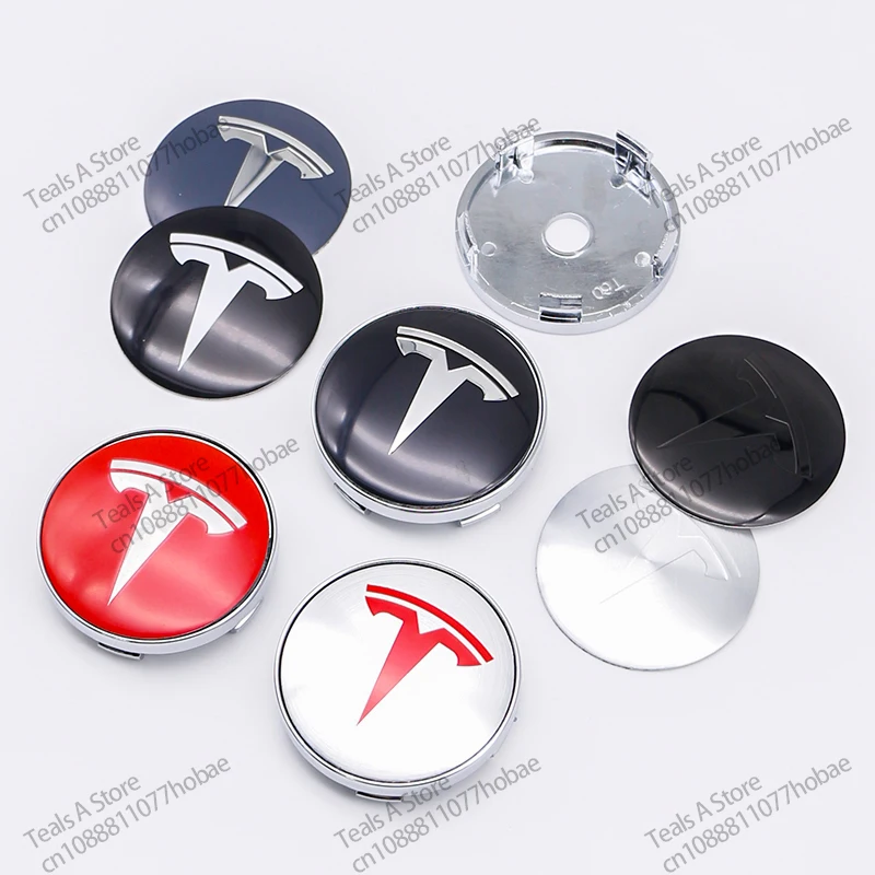 4pcs 56mm Tesla Hub Cap Center Cap Logo High Quality Sticker for Tesla Model 3 Y S X Personalized Car Sticker Car Accessories