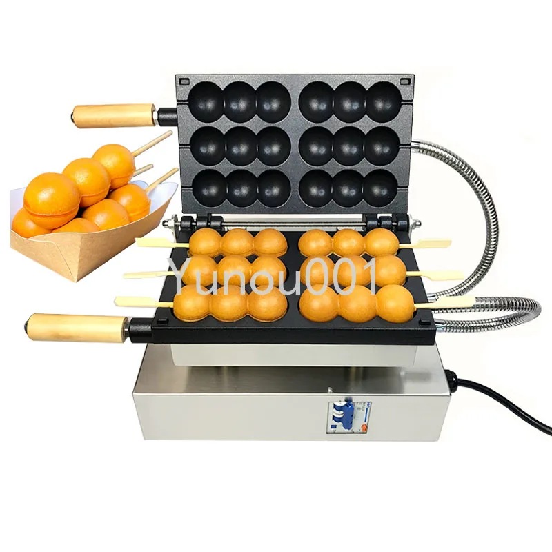 1600W Cake Maker, Toaster, Waffle Maker, Gourd Skewer Cake Maker, Three Bead Egg Waffle Skewer Maker