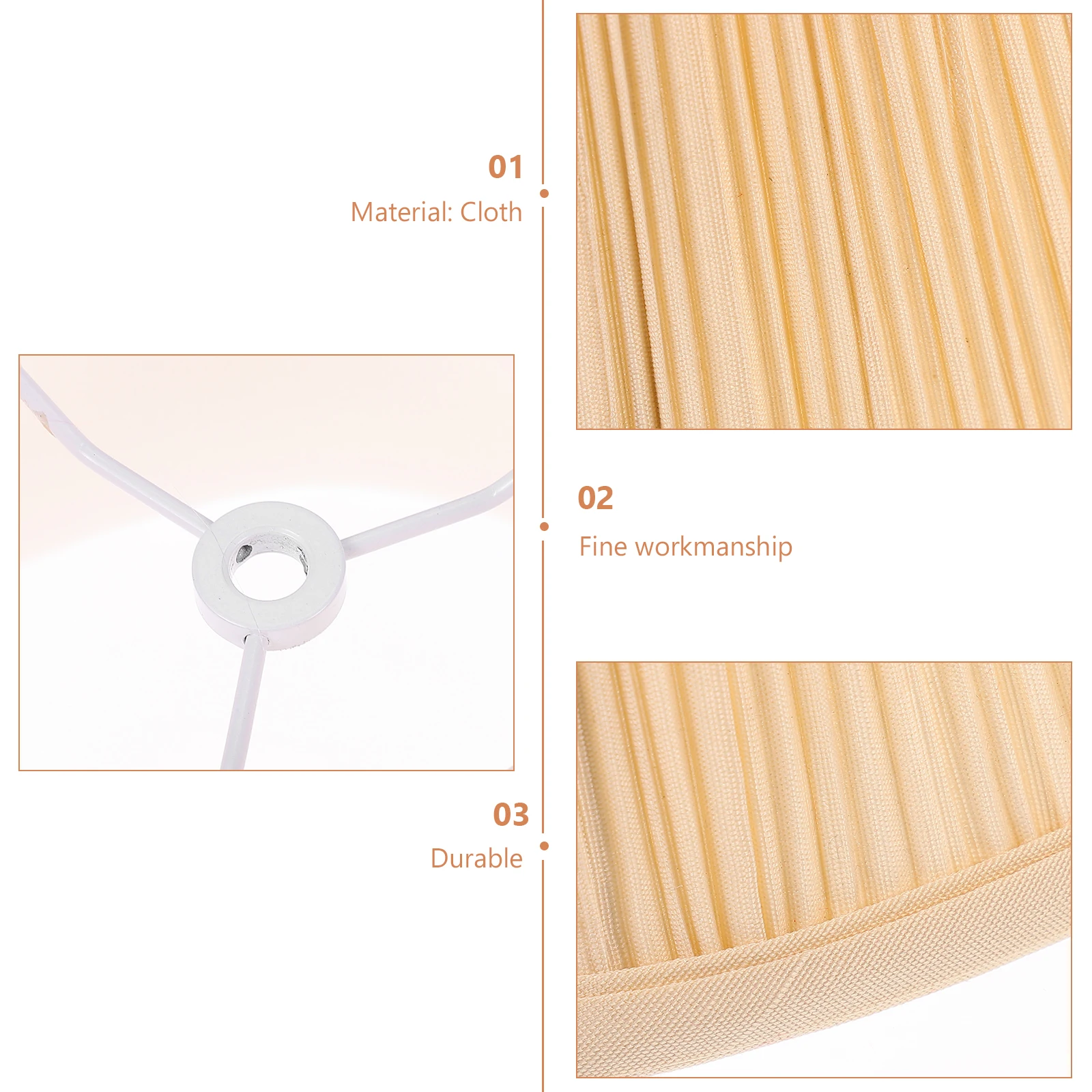 

Fabric Pleated Lampshade Nursery Decor Linen Cloth Light Shades for Table Replacement
