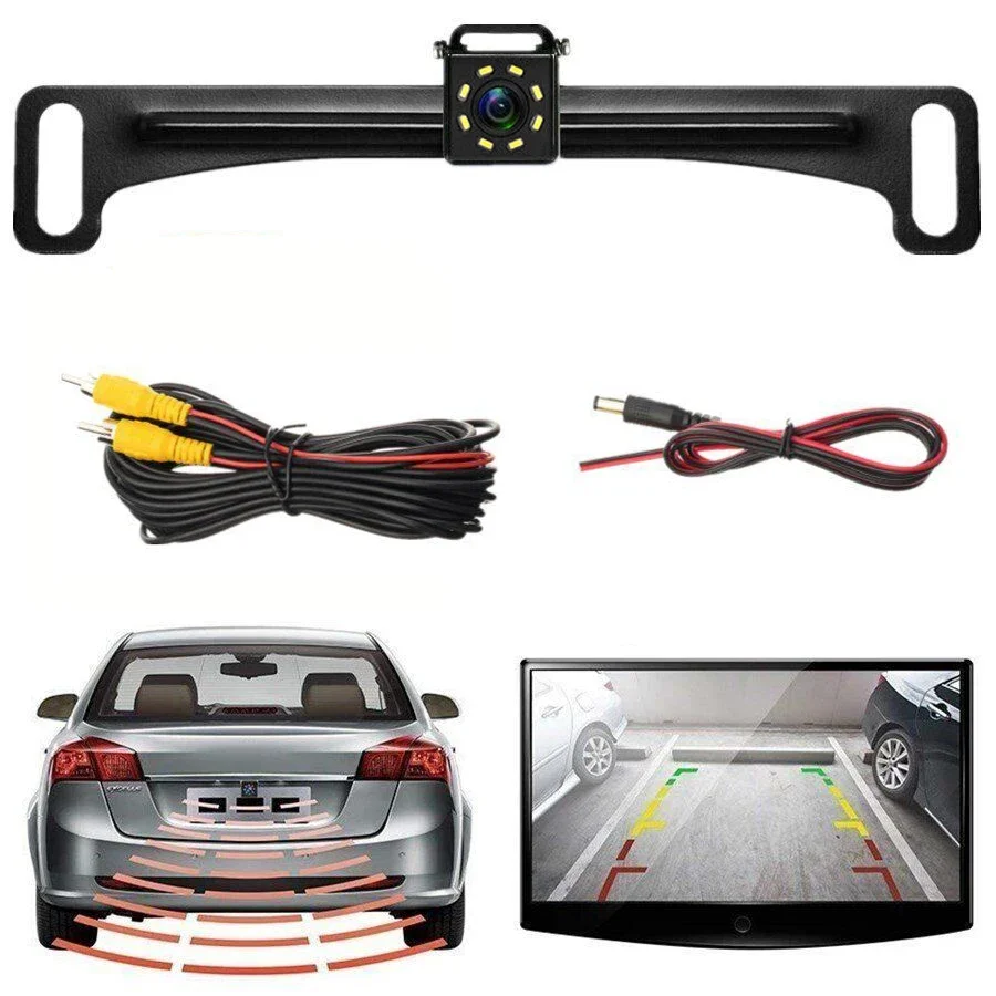 

QueenDer Car Rear View Night Vision Reversing Auto Parking Camera CCD Waterproof LED Auto Backup Monitor Wide Degree HD Video