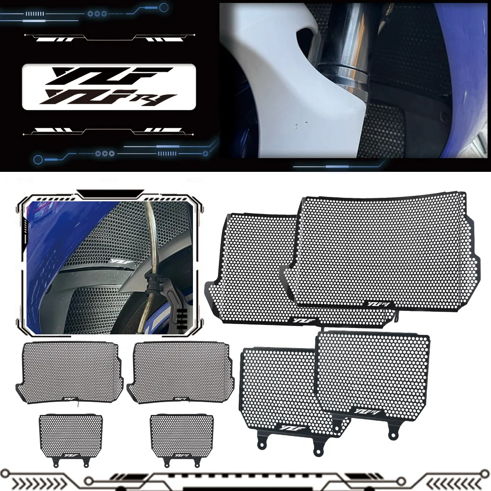 

Moto Radiator Grille Guard Oil Cooler Cover For Yamaha YZFR1 YZFR1M YZF R1 R1M 2015 2016 2017 2018 2019 2020 2021 2022 2023 2024