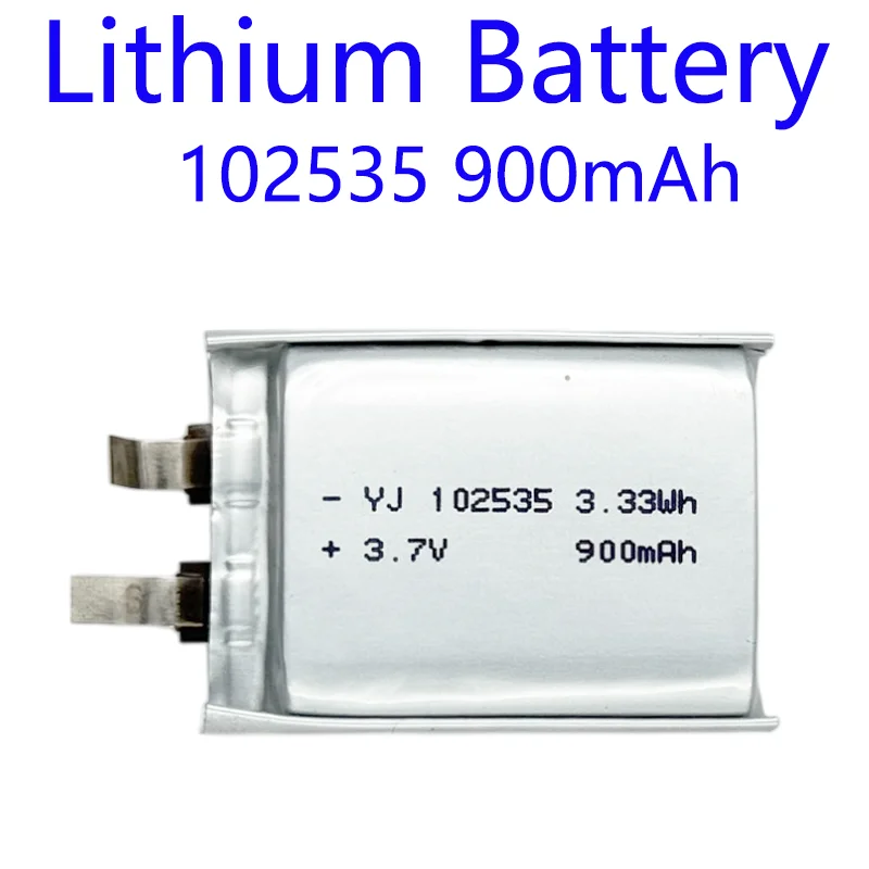102535 3.7V 900mAh Rechargeable Li-ion Battery for Portable Electronics, LED Devices, DIY Gadgets, Long Cycle Life & High Safety