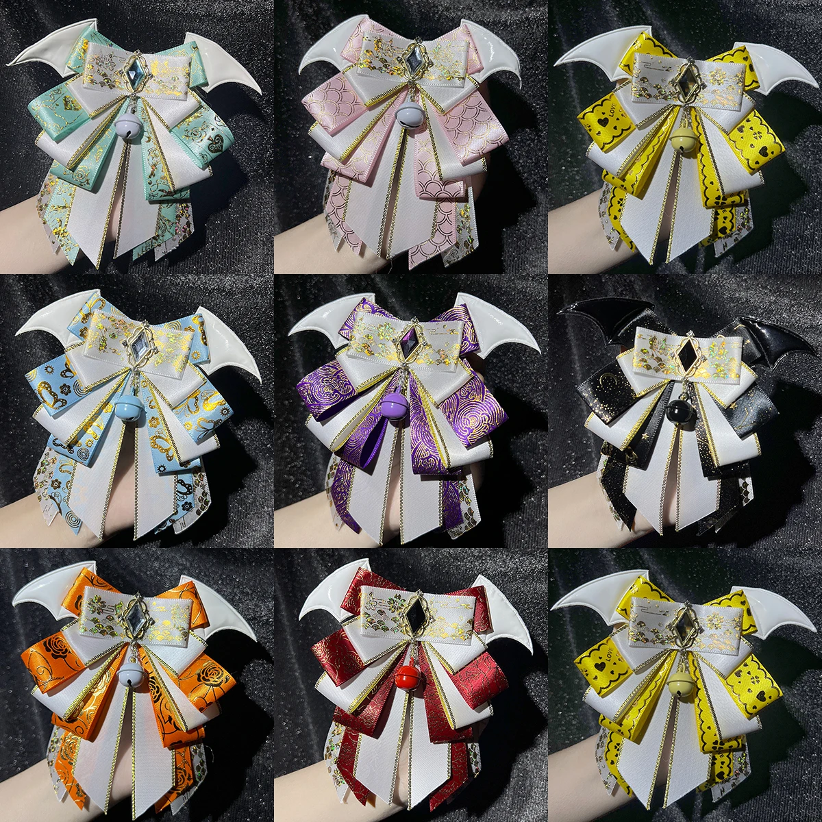 

Милые крылья дьявола, бант ручной работы, сумка, очаровательная световая палочка, веселый веер, рюкзак, ленты, узел, квадратический элемент Лолиты, аксессуары