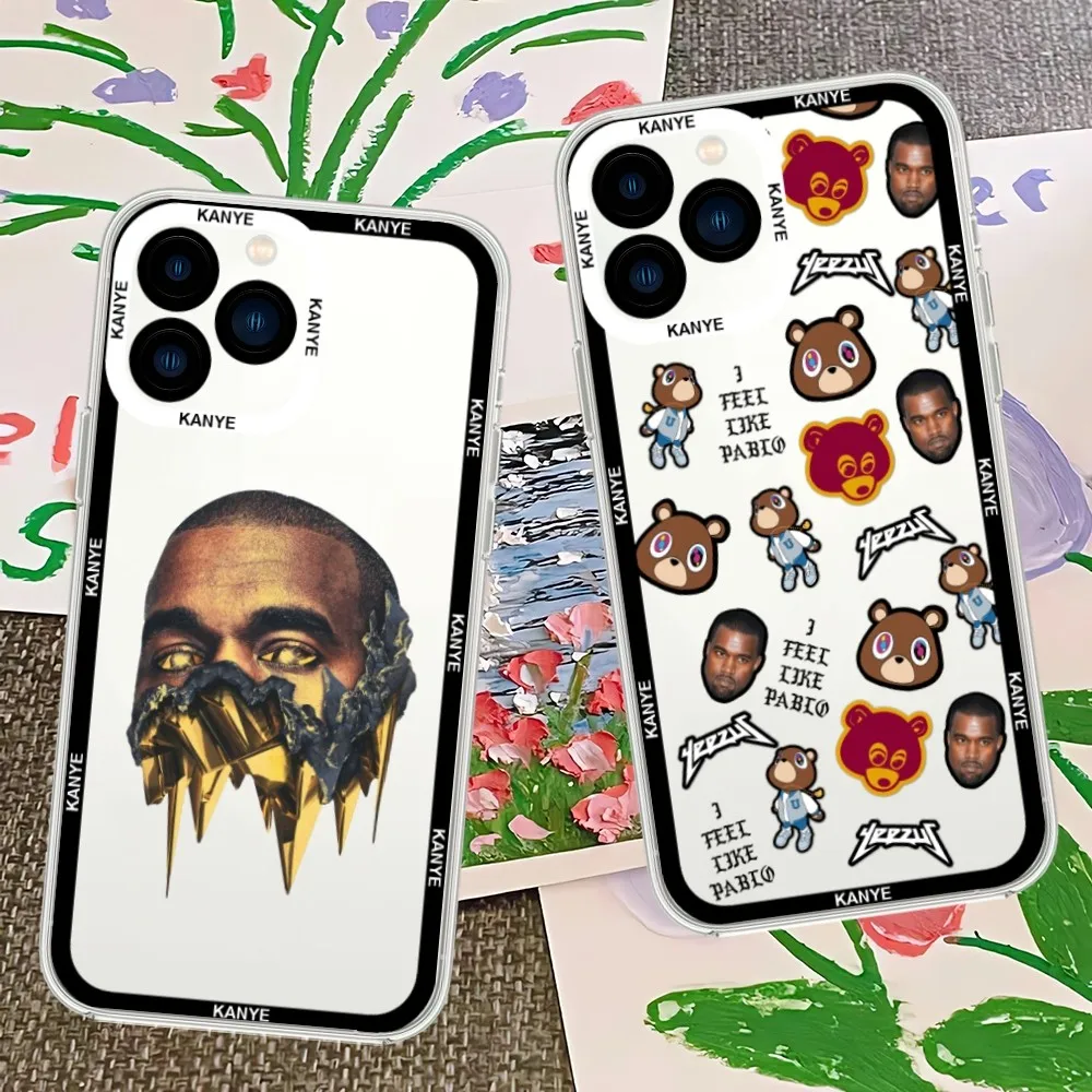 Rapper Kanye West Graduation Phone Case For iPhone 13 14 15 Mini 11 12 Pro Max Transparent Shell