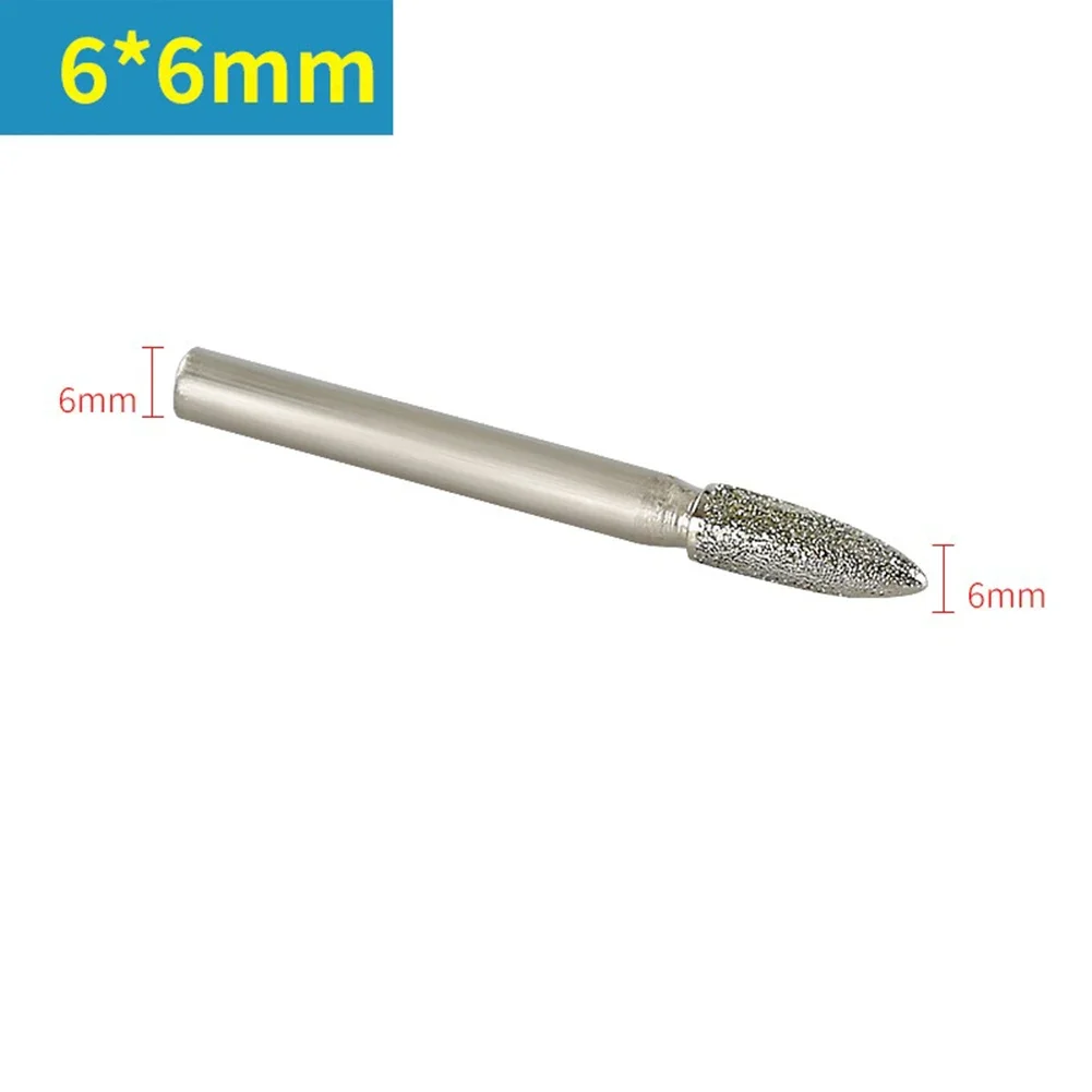 1pcs 6/8/10/12/14mm Electroplating Diamond Drill Grinding Head Bit For Stone Marble Ceramic Glass Carving Polishing Tools