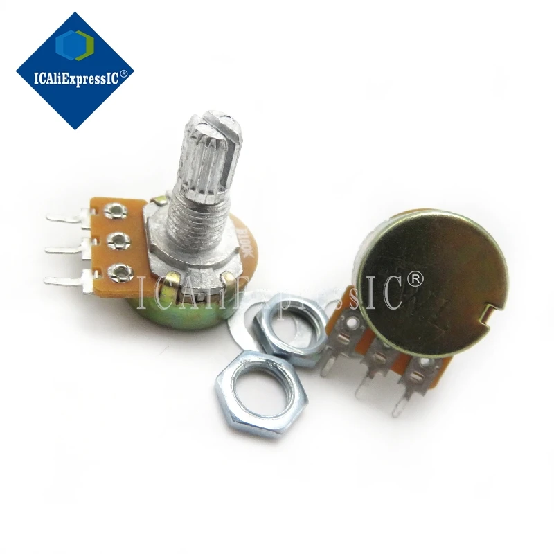 5 шт./партия WH148 15 мм усилитель вала двойной стерео потенциометр B1K B2K B5K B10K B20K B50K B100K B500K 3Pin 1K 2K 5K 10K 50K 100K