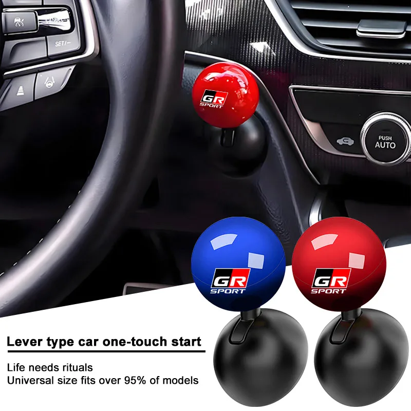 

1Pcs Car One Button Start Lever Car Push Engine Start Button Rocker For Toyota GR Sport RZ RC RS Prius Camry Gazoo Racing RAV4