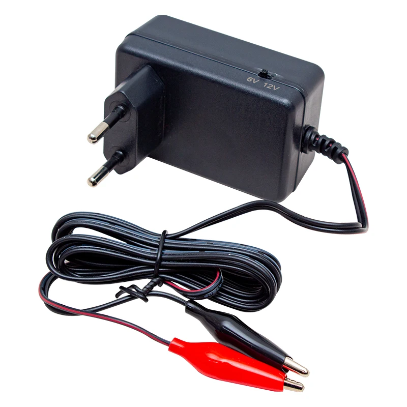 POWERMASTER MT-6/12C 6V-12V 1 amp battery charger adapter (crocodile-tip) POWERMASTER 6V-12V-12V