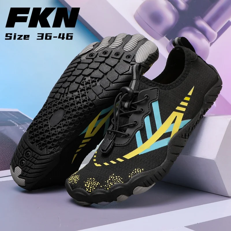 

Unisex Quick Dry Water Shoes Men Women Colorful Beach Swimming Surfing Seaside Aqua Shoes Couple Barefoot Upstream Sneakers 46