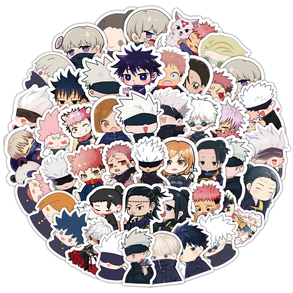 10/30/50pcs Kawaii Jujutsus Kaisens Stickers Anime Satoru Gojo Itadori Yuji Decals Cool DIY Cartoon Sticker for Kids Toys Gifts