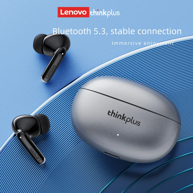 Lenovo Thinkplus XT88 auriculares intrauditivos Bluetooth con micrófonos duales, reducción de ruido estéreo, auriculares táctiles HIFI de graves