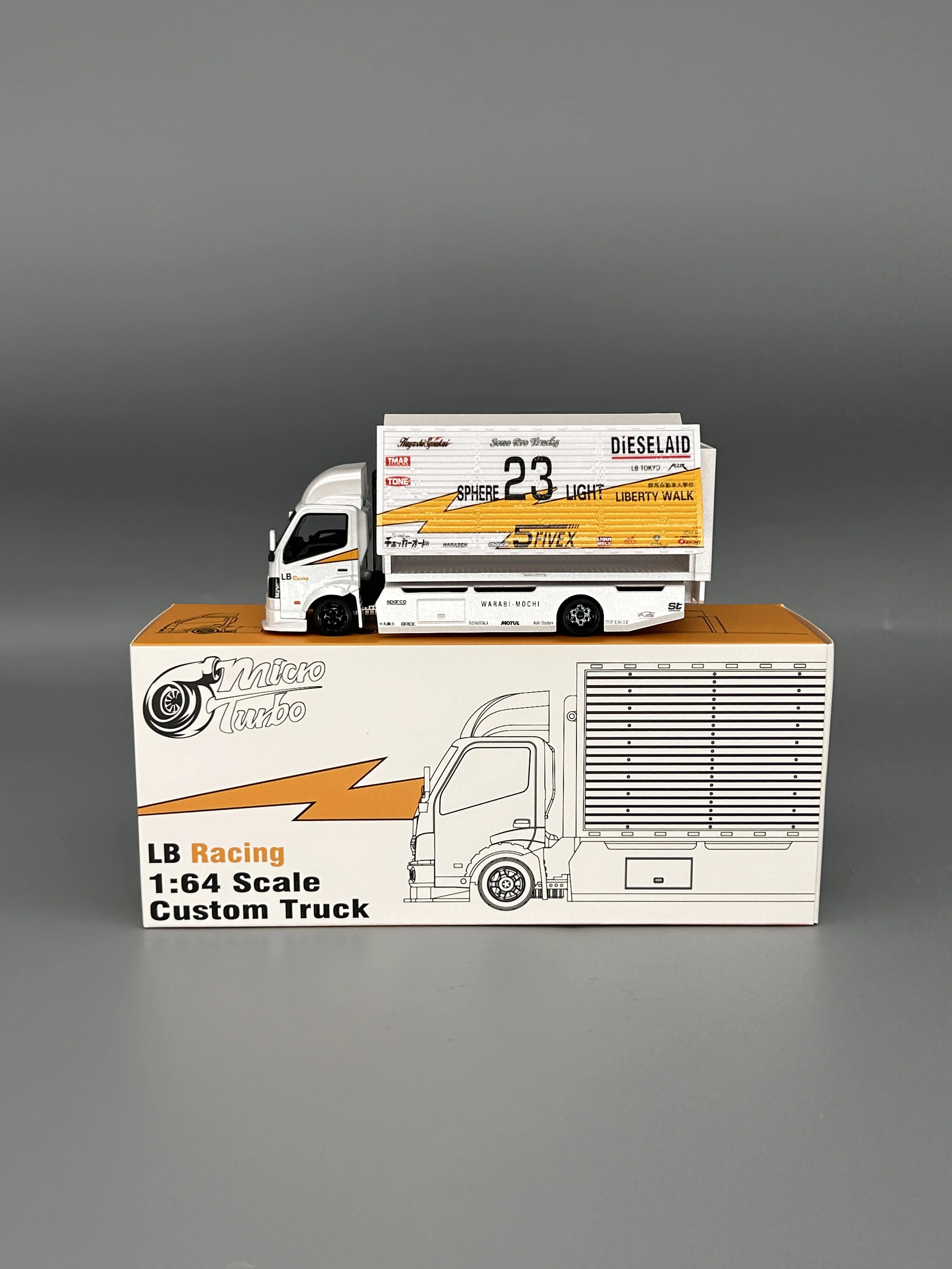 1:64, Lepel Runaway Gegalvaniseerde Flatbed Trailer Lightning Silhouet 23. Roze Varken Container Truck Collectie, Speelgoed voor jongens.