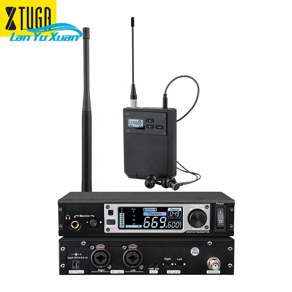 Xtuga RW2090 UHF Professional Estereo Wireless Stereo Inalambricos In Ears Monitor System