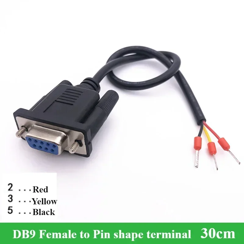 1/5Pcs/lot DB9 Female to XH2.54 PH2.0 DuPont single-head cable RS232 235 terminal cable DB9 Serial cable 30cm