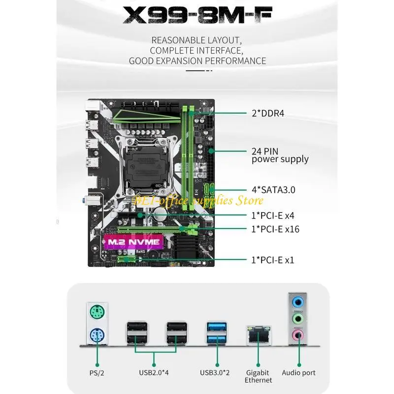 

A9LC X99 8M F PCI-E 16X Motherboard USB LGA 2011-3 Socket 2 Channel DDR4 NVME for
