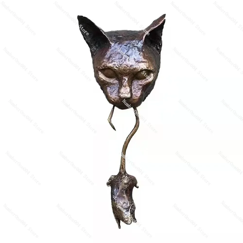 decorazione-da-parete-gatto-e-topo-set-di-5-ornamenti-in-resina-da-appendere-graziose-statuette-di-animali-per-casa-e-giardino