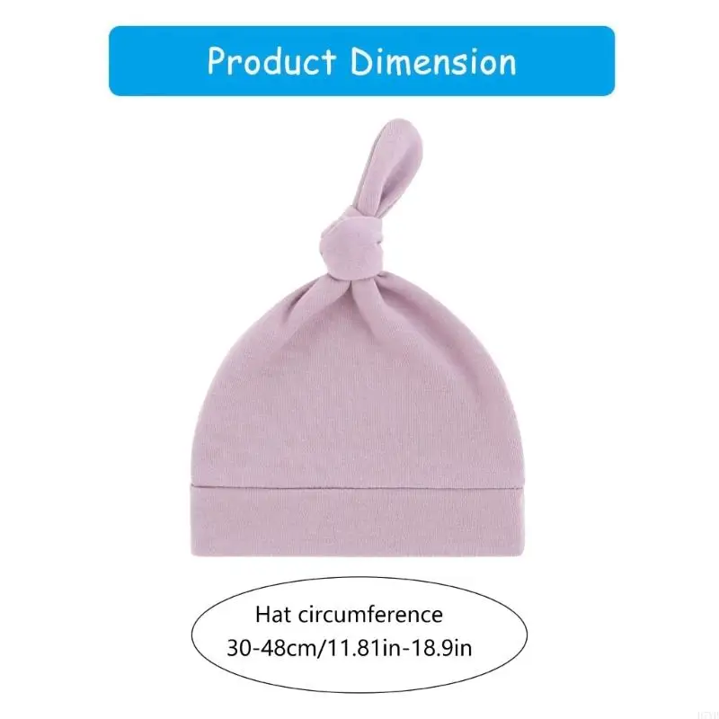 D7YD ربيع الخريف قبعة للرضع طفل مستشفى قبعات حديثي الولادة معقود قبعة للجنسين بنين بنات بونيه أنيق أغطية الرأس #6