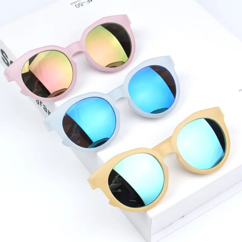

Fashion Round Frame Kids Sunglasses Candy Color Sunglasses Anti-UV Sun-shading Eyeglasses for Girl and Boy UV400 Gafas De Sol