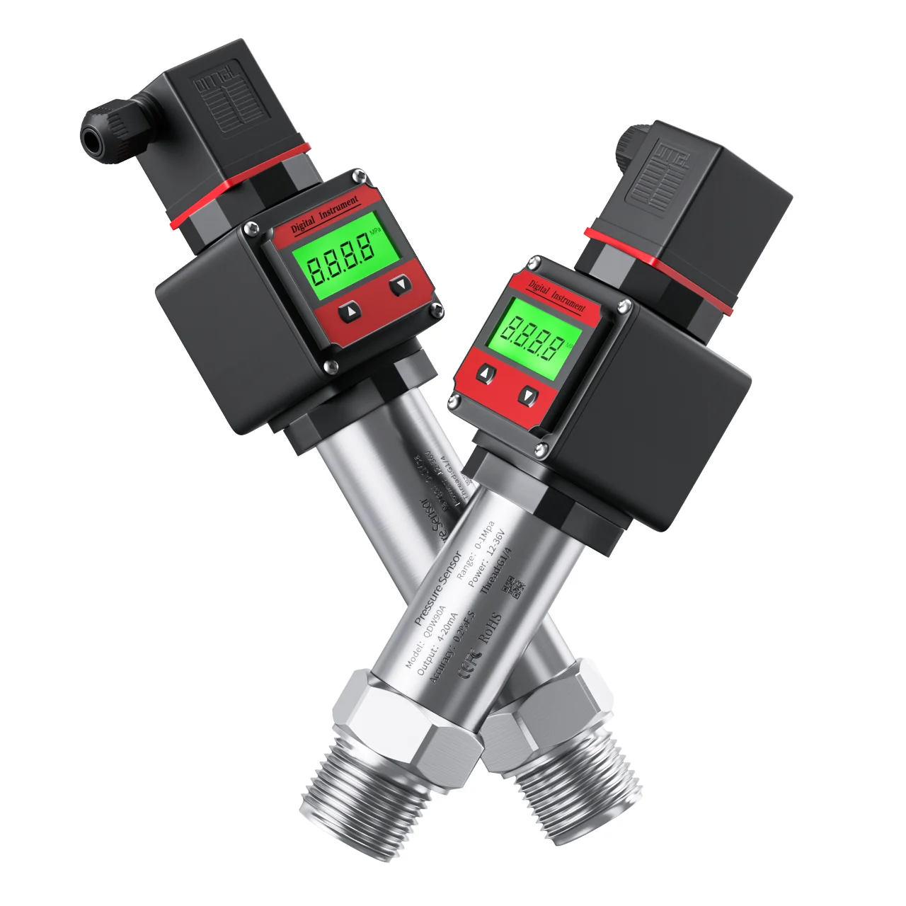 Digital Pressure Transmitter 4-20mA 0-10V M20*1.5 Pressure Transducer Sensor 0-60Mpa RS485 Pressure Transducer Transmitter