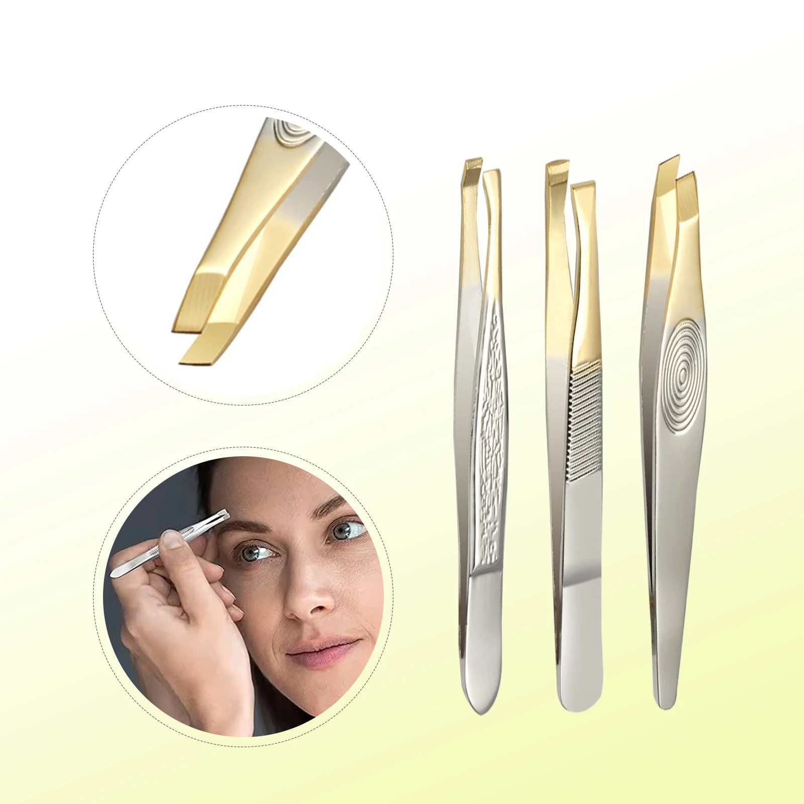 Herramientas de maquillaje Pinzas para pestañas DIY Pinzas para cejas Pinza para el cabello