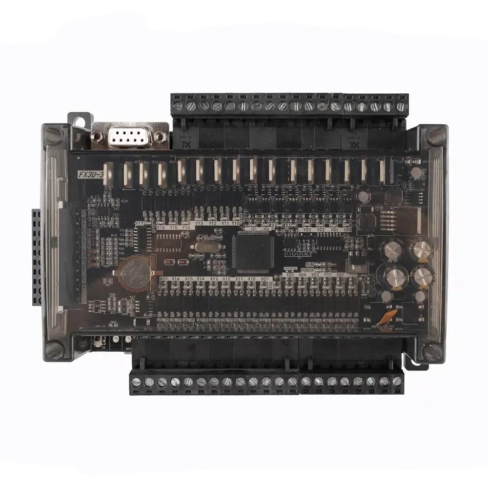 FX3U-32MT PLC control board 6AD 2DA 16 input 16 transistor output 8 way 100K pulse with RS485 RTU communication shell