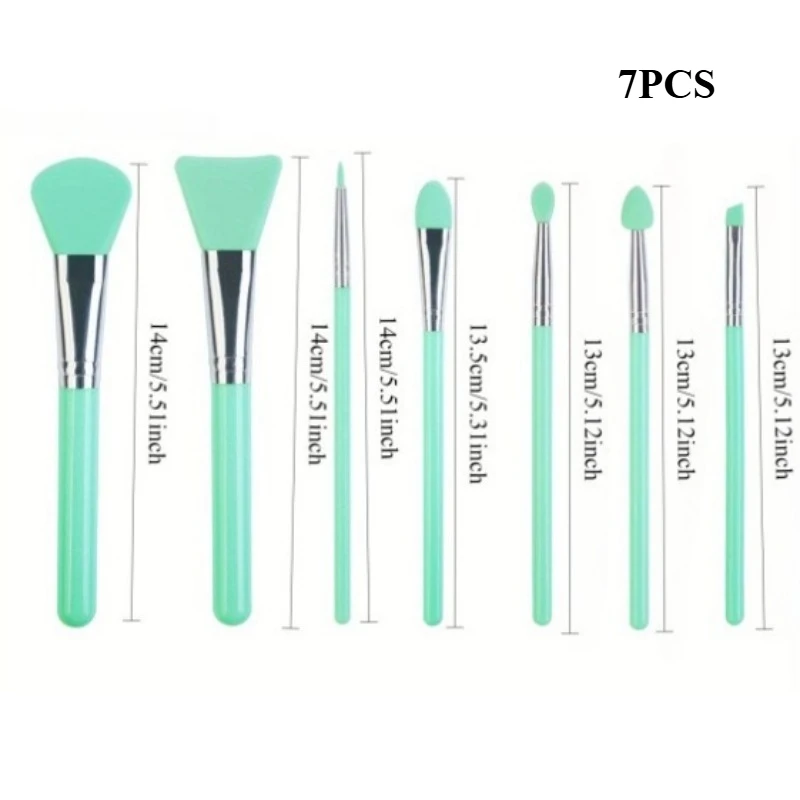 7PCS set for cream makeup products and UV resin epoxy art crafts, silicone brush coating makeup tools silicone mask brush