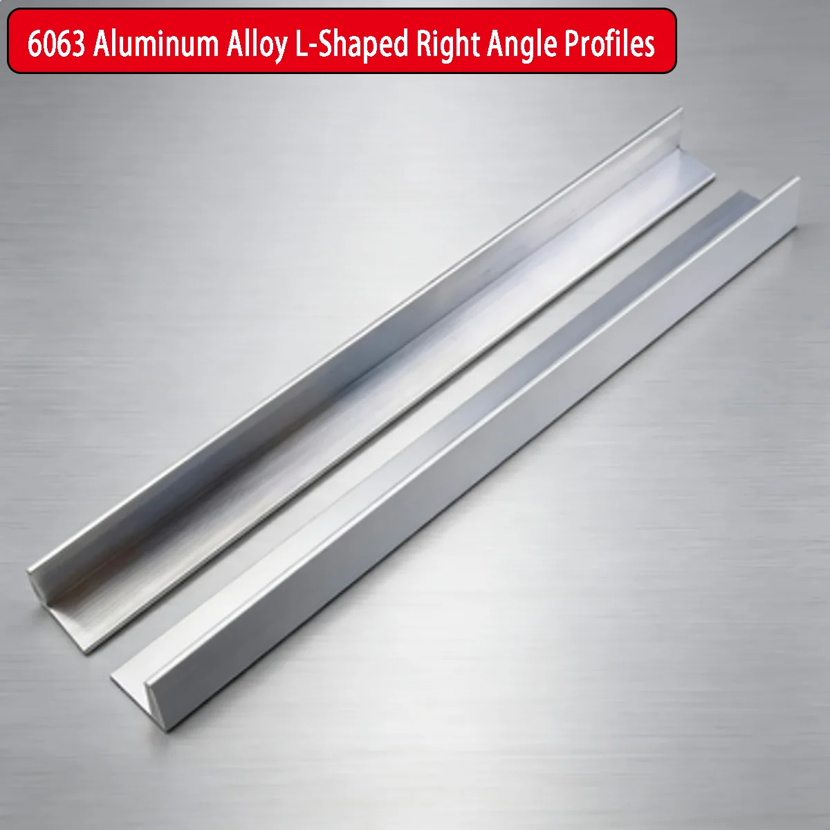 

6063 Aluminum Alloy L-Shaped Right Angle Profiles - Extrusion Edging Trim & Triangle Profiles 10x10mm to 200x100mm