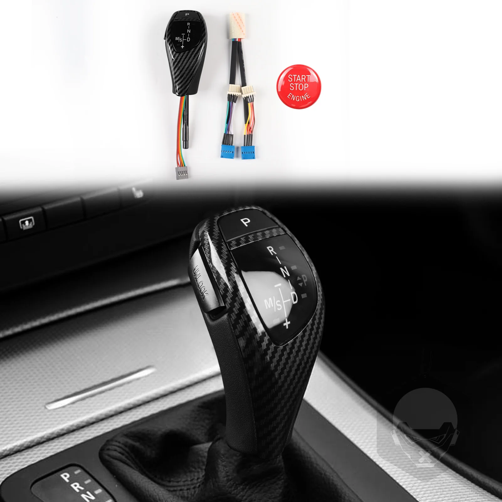 

For BMW 3 Series E46 Touring 1998-2005 Replacement LED Gear Shift Knob Panel Car Interior Decoration Modification Accessories